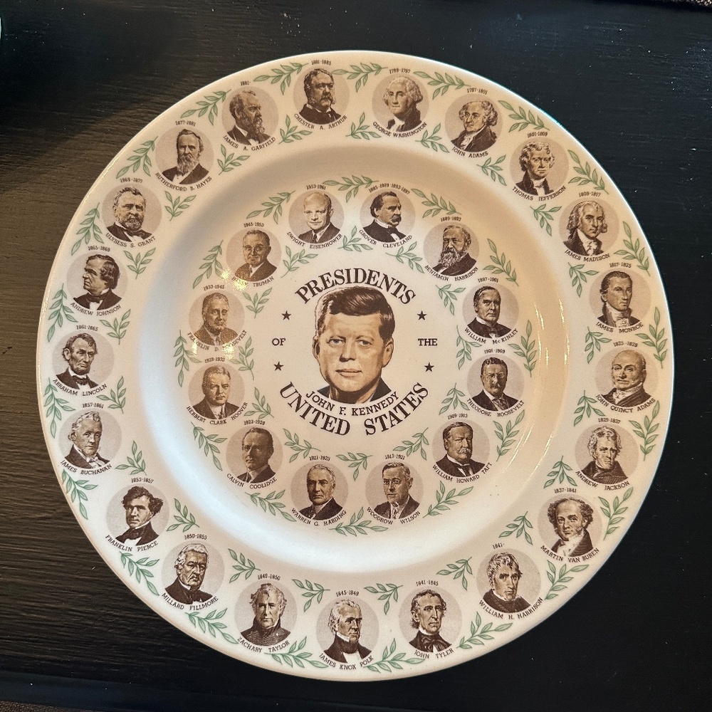 Vintage Sabin brand John F. Kennedy President commemorative plate